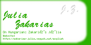 julia zakarias business card